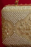 Shop_Amyra_Beige Pearls, Sequins, Embroidery Sehra Clutch - _Online_at_Aza_Fashions