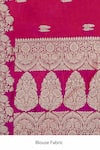Buy_Naintara Bajaj_Pink Brocade, Silk Zari Sweetheart Neck Flower Woven Saree With Solid Blouse 