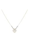 Shop_Sica Jewellery_White 925 Silver Tulip Mangalsutra _at_Aza_Fashions
