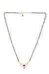 Sica Jewellery_Red 925 Silver Prerna Mangalsutra _Online_at_Aza_Fashions