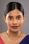 Buy_Sica Jewellery_Green 925 Silver Floral Mangalsutra _at_Aza_Fashions