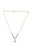 Shop_Sica Jewellery_White 925 Silver Amara Mangalsutra _at_Aza_Fashions