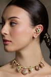 Buy_Joules By Radhika_Gold Plated Stones, Pearls Kundan Studded Ear Cuffs _at_Aza_Fashions