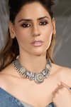 Buy_Joules By Radhika_Silver Plated Rustic Grace Choker Necklace _at_Aza_Fashions