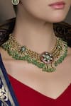 Shop Joules By Radhika Multi Color Stones, Pearls Suvarna Shaadi Embellished Necklace Set at Aza Fashions Shop_Joules By Radhika_Multi Color Stones, Pearls Suvarna Shaadi Embellished Necklace Set _at_Aza_Fashions