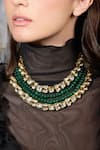 Shop Joules By Radhika Green Regal Aura Polki Necklace at Aza Fashions Shop_Joules By Radhika_Green Regal Aura Polki Necklace _at_Aza_Fashions