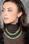 Buy Joules By Radhika Green Regal Aura Polki Necklace at Aza Fashions Buy_Joules By Radhika_Green Regal Aura Polki Necklace _at_Aza_Fashions