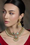Buy Joules By Radhika Multi Color Gemstones, Pearls Meher Malika Embellished Bridal Necklace Set at Aza Fashions Buy_Joules By Radhika_Multi Color Gemstones, Pearls Meher Malika Embellished Bridal Necklace Set _at_Aza_Fashions