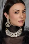 Buy_Joules By Radhika_Gold Plated Stones, Crystals Heerani Kundan Choker Necklace Set _at_Aza_Fashions