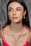 Buy_Joules By Radhika_Gold Plated Stones Sunehri Saaz Embellished Necklace And Earrings Set _at_Aza_Fashions