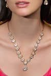 Shop_Joules By Radhika_Gold Plated Stones Sunehri Saaz Embellished Necklace And Earrings Set _at_Aza_Fashions