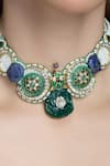 Joules By Radhika_Multi Color Beads, Stones, Pearls, Crystals Samar Embellished Necklace Set _Online_at_Aza_Fashions