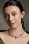 Buy_Joules By Radhika_Multi Color Stones Kanaka Blossom Embellished Necklace Set _at_Aza_Fashions