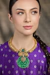 Buy_Joules By Radhika_Multi Color Emerald Royalty Necklace _at_Aza_Fashions