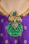 Joules By Radhika_Multi Color Emerald Royalty Necklace _Online_at_Aza_Fashions