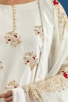 Shop_Samyukta Singhania_Cream Silk, Organza Zari, Sequins, Pearls, Embroidery Round Butti Kurta Set _Online_at_Aza_Fashions