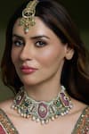 Buy_Joules By Radhika_Multi Color Zarreen Polki Embellished Bridal Necklace _at_Aza_Fashions