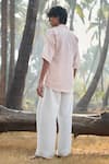 Shop_Saphed_Blush Linen Camp Collar Shirt _at_Aza_Fashions