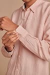 Buy_Saphed_Blush Linen Oxford Shirt 