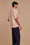 Shop_Saphed_Blush Linen Popover Shirt _at_Aza_Fashions