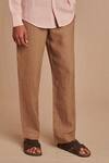 Saphed_Brown Linen Mousse Lounge Pant _Online_at_Aza_Fashions