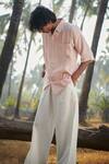 Saphed_White Linen Taj Pyjama Pant _Online_at_Aza_Fashions