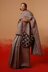 Buy_Stoique_Gray Silk Mist Mysore Skirt _at_Aza_Fashions