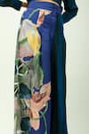 OFRIDA_Blue Bemberg, Muslin Collared Midnight Psy Shirt And Pant Set _at_Aza_Fashions