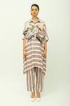 Buy_OFRIDA_Purple Viscose Collared Melora Striped Kaftan And Pant Set _at_Aza_Fashions