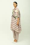 Shop_OFRIDA_Purple Viscose Collared Melora Striped Kaftan And Pant Set _Online_at_Aza_Fashions