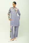 Buy_OFRIDA_Purple Viscose Nysa Hand Painted Print Pant _Online_at_Aza_Fashions