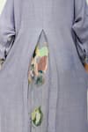 Shop_OFRIDA_Lavender Viscose Beads, Foil Printing Collared Nysa Hand Painted Dress _Online_at_Aza_Fashions