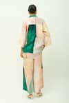 Shop_OFRIDA_Green Bemberg, Muslin Twilight Hand Painted Print Pant _at_Aza_Fashions
