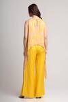 Shop_Koswi_Yellow Viscose Sequins, Beads, Embroidery Round Floral Print Tunic With Pant _at_Aza_Fashions