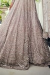 Isa By Dolly Wahal_Lilac Net Sequins, Pearls, Beads, Crystals, Embroidery Luna Lehenga Set _Online_at_Aza_Fashions