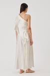 Shop_Aroka_Ivory Smocking, Embroidery Off-, One Pisa Asymmetric Top _at_Aza_Fashions