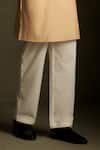 Charkhee_Beige Chanderi, Voile, Poplin Embroidery Mul Kurta With Pant _Online_at_Aza_Fashions