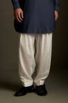 Buy_Charkhee_Navy Chanderi, Voile, Poplin Embroidery Moon Pattern Kurta With Pant _Online_at_Aza_Fashions