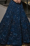 Mishru_Multi Color Organza Sequins, Embroidery Sweetheart Neck Helena Lehenga Set _Online_at_Aza_Fashions