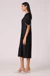 Buy_Scarlet Sage_Black Polyester Pearls Round Neck Fernanda Dress _Online_at_Aza_Fashions