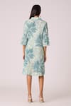 Shop_Scarlet Sage_Green Polyester V-neck Print Dress _at_Aza_Fashions