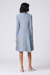 Shop_Scarlet Sage_Sky Blue Polyester Collared Iona Dress _at_Aza_Fashions