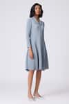 Shop_Scarlet Sage_Sky Blue Polyester Collared Iona Dress 