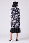 Shop_Scarlet Sage_Black Polyester Collared Wynona Floral Shirt Dress _at_Aza_Fashions