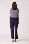 Shop_Scarlet Sage_Navy Polyester Ruffles Round Neck Emilia Top With Pant _at_Aza_Fashions