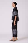 Shop_Scarlet Sage_Black Polyester Collared Elisa Lace Shirt With Pant _Online_at_Aza_Fashions