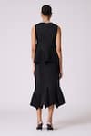 Shop_Scarlet Sage_Black Polyester Round Neck Cara Skirt Set _at_Aza_Fashions