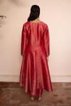 Safaa_Fuchsia Vegan Silk Zari, Gota Patti, Embroidery Geeton Ka Gulzaar Anarkali Set _Online_at_Aza_Fashions