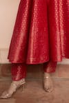 Shop_Safaa_Fuchsia Vegan Silk Zari, Gota Patti, Embroidery Geeton Ka Gulzaar Anarkali Set 