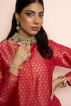 Buy_Safaa_Fuchsia Vegan Silk Zari, Gota Patti, Embroidery Geeton Ka Gulzaar Anarkali Set _Online